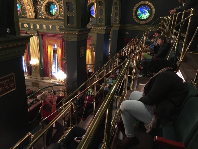 Students from CEPI's various youth programs sit in the observation deck atop the Pennsylvania State Senate chamber and listen to a guide conduct a tour of the State House